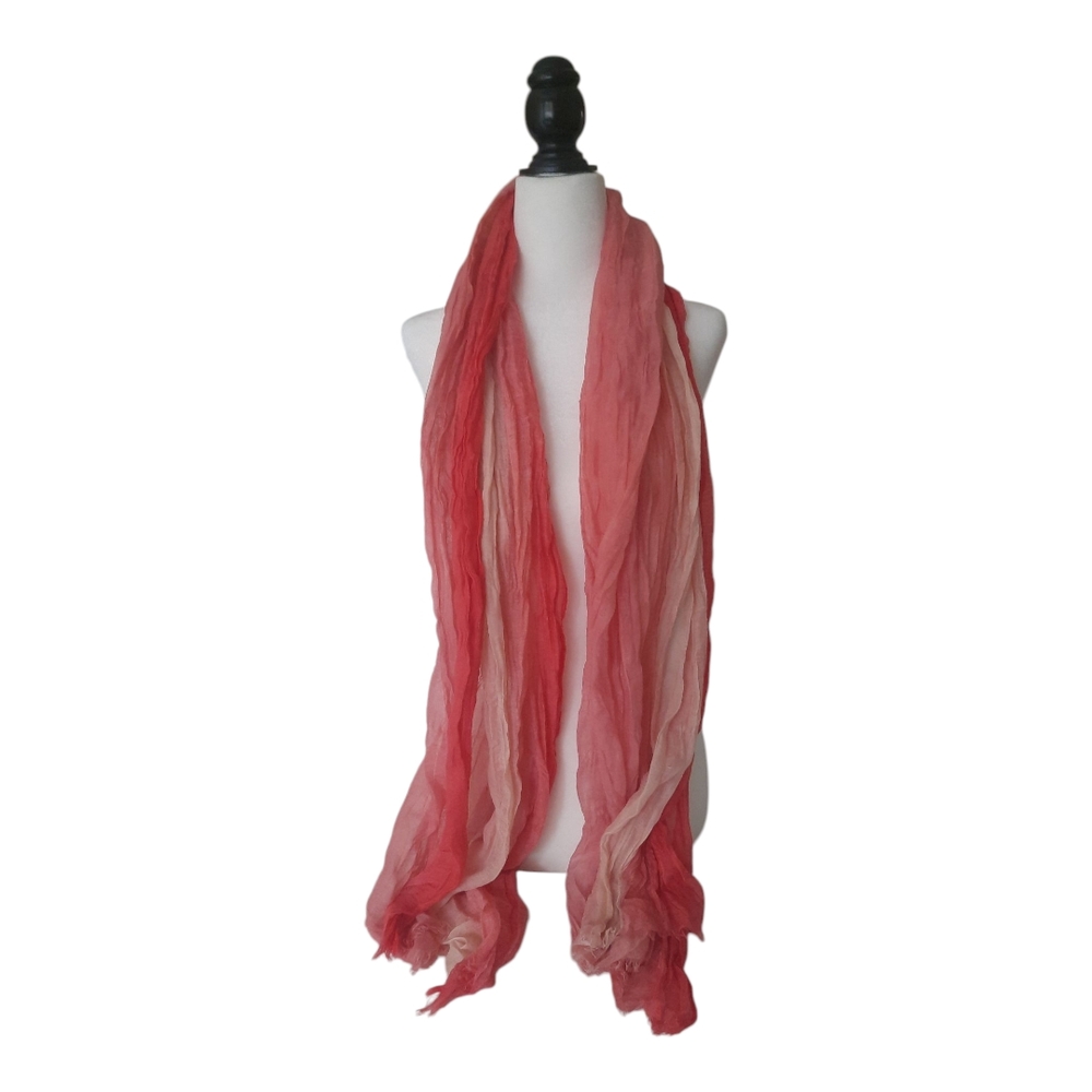 Ombre Peach Orange Beige Scarf